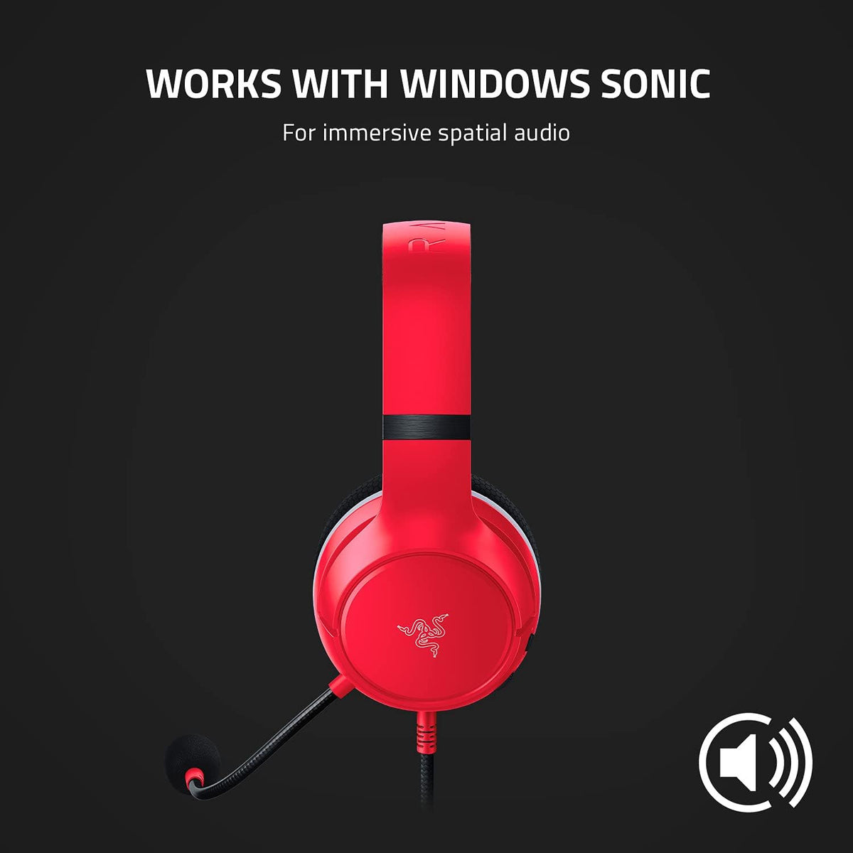 Razer Kaira X Wired Headset for Xbox Series X|S, Xbox One, PC, Mac & Mobile Devices: Triforce 50Mm Drivers - Hyperclear Cardioid Mic - Memory Foam Ear Cushions - On-Headset Controls - Pulse Red