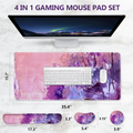4-in-1 XXL Gaming Desk Mat Set – Extended Mouse Pad with Wrist Rests & Cup Coaster