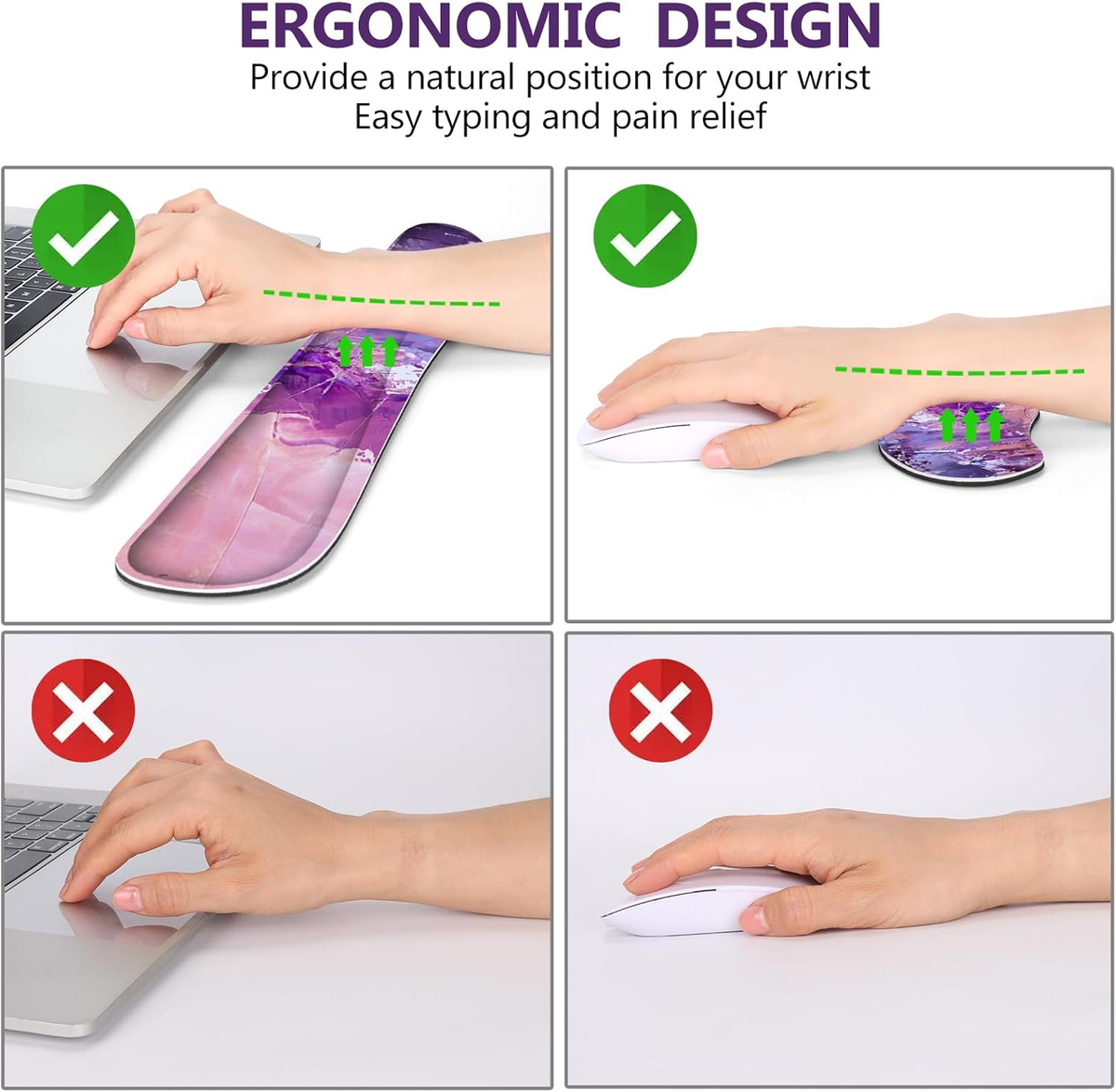 4-in-1 XXL Gaming Desk Mat Set – Extended Mouse Pad with Wrist Rests & Cup Coaster