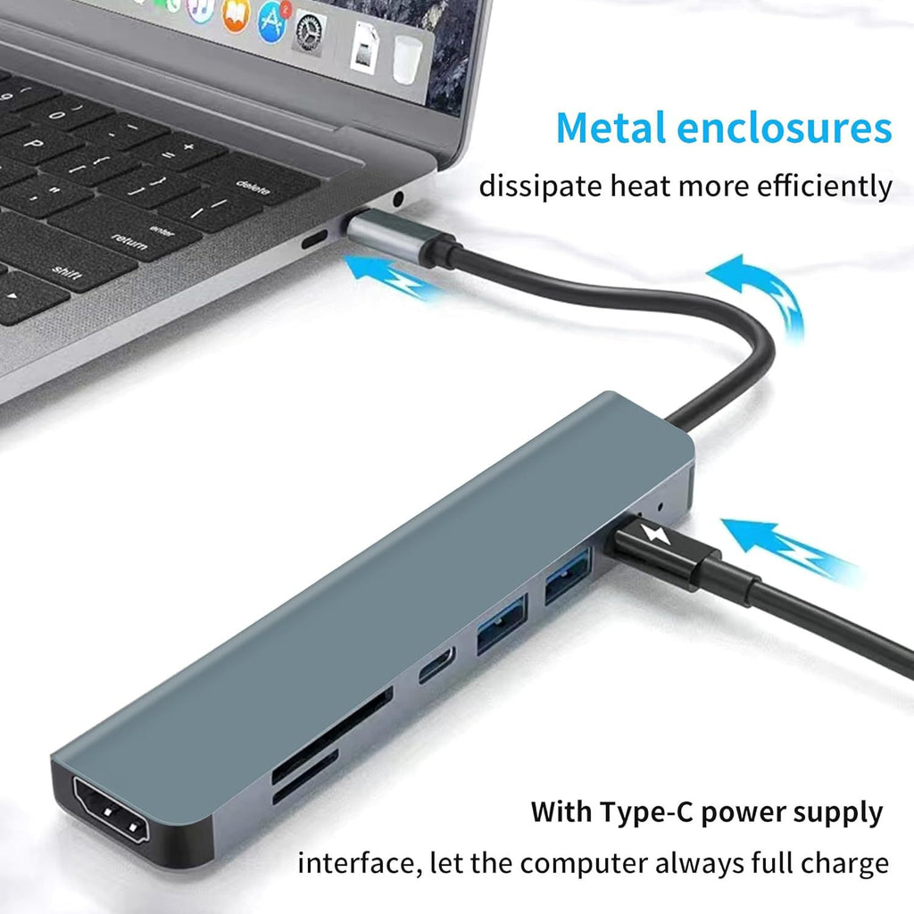 7-in-1 USB-C Docking Station – HD 4K Multi-Device Hub