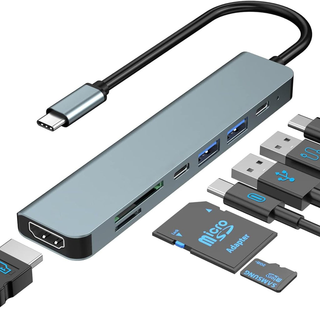 7-in-1 USB-C Docking Station – HD 4K Multi-Device Hub