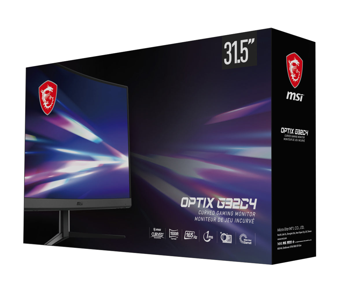 Optix G32C4W 32 Inch Curved 1920X1080 HDMI DP 165Hz 1Ms Freesync LCD Gaming Monitor