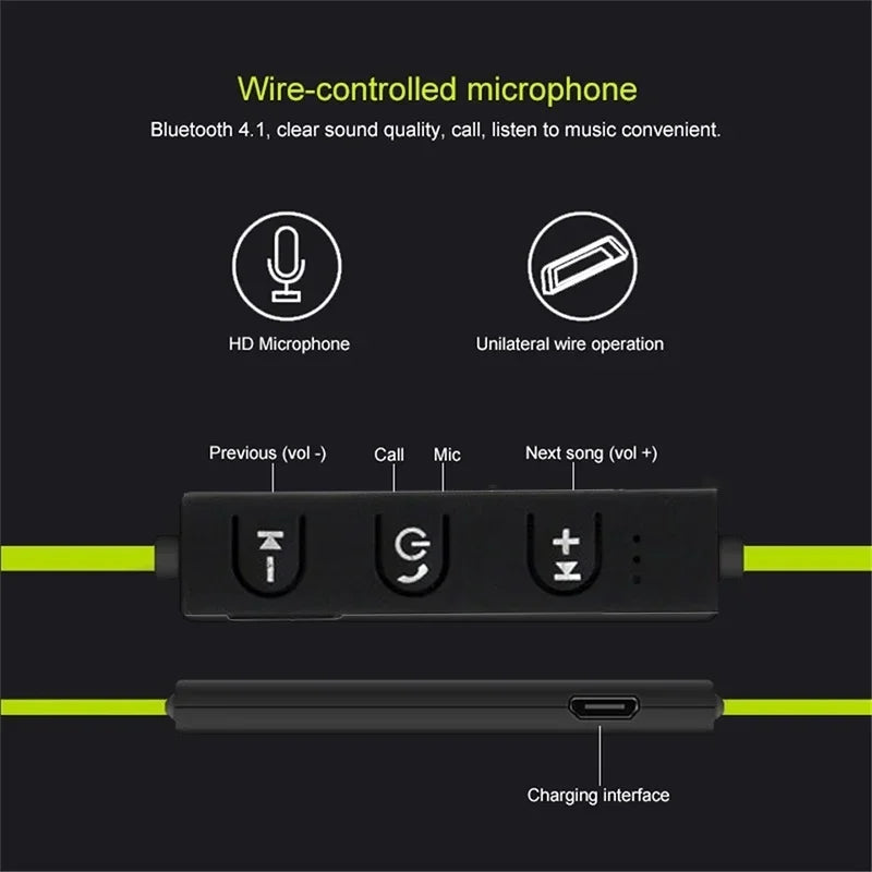 STTKGZD Wireless Bluetooth Neckband Earphones