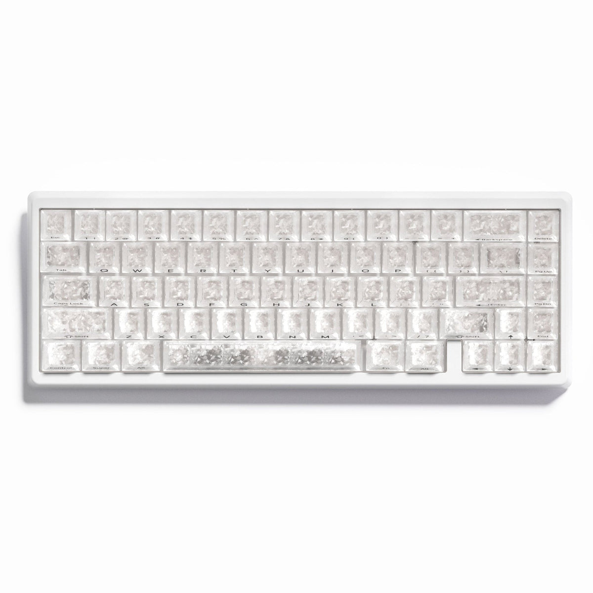 XVX M67 Wireless Mechanical Keyboard – Clear RGB Topographic Keycaps