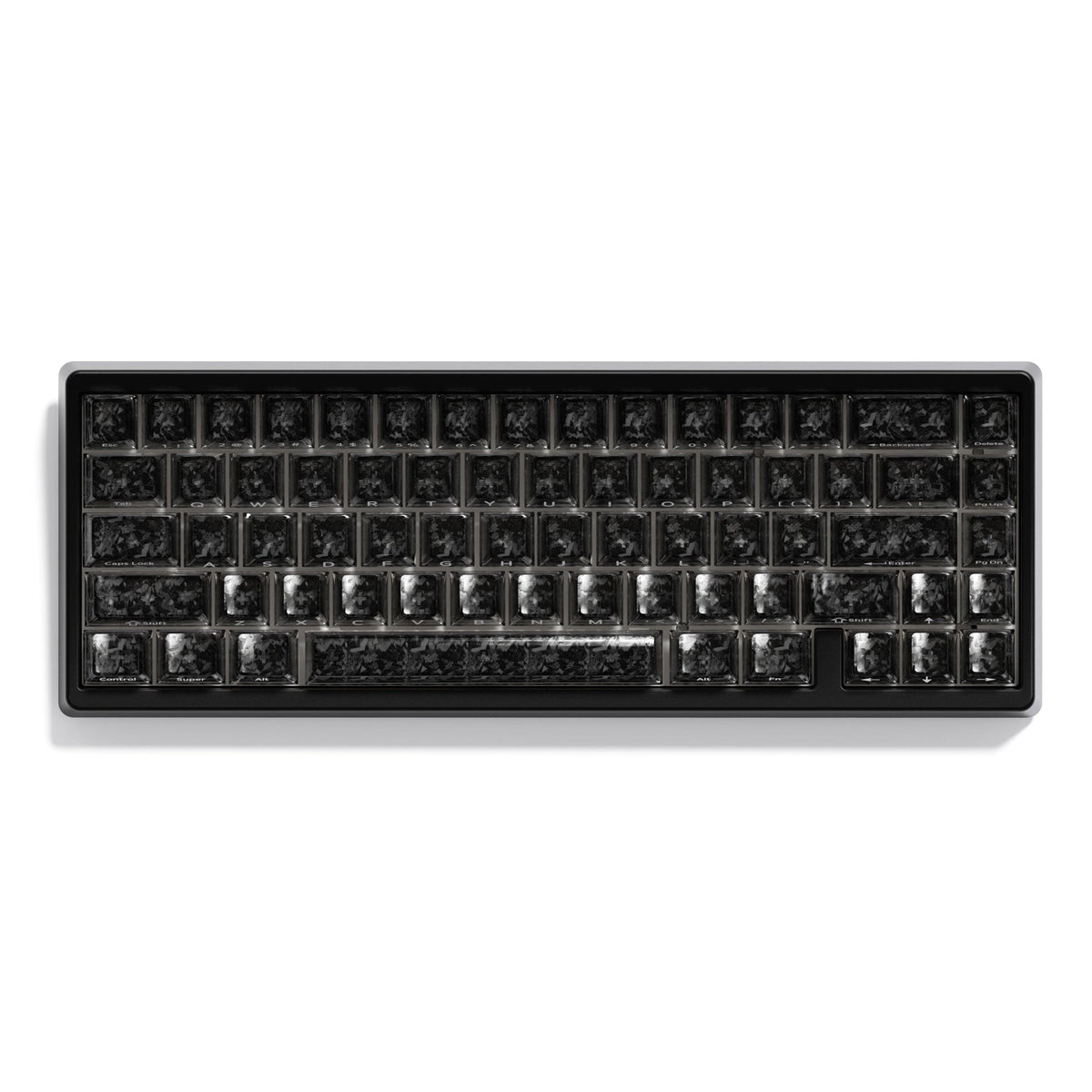 XVX M67 Wireless Mechanical Keyboard – Clear RGB Topographic Keycaps