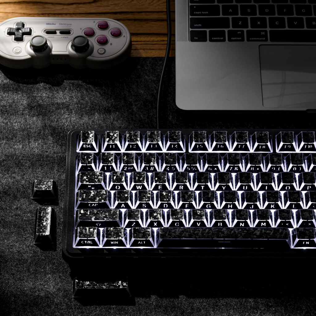 XVX PRISM 136-Key Clear Shine-Through Keycap Set – Cherry Profile