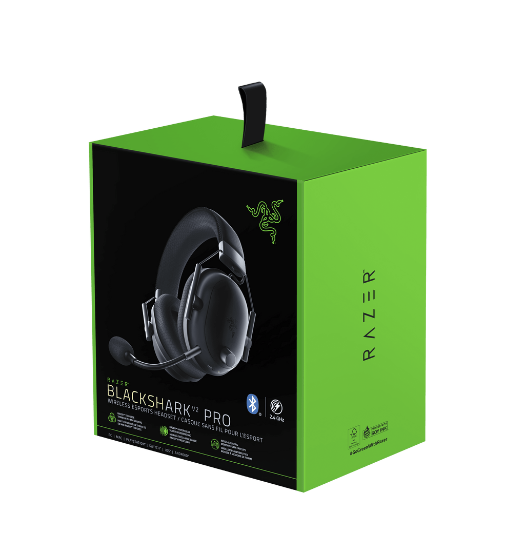 Blackshark V2 Pro Wireless PC Gaming Headset, 2.4Ghz, BT, Hyperspeed Wireless, 70Hr Battery, 320G, Black